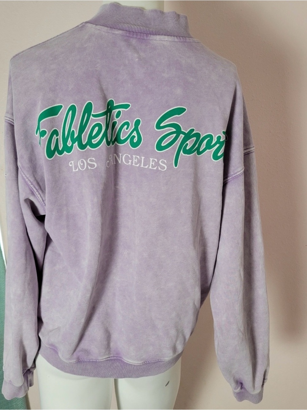 Fabletics Sport Lavender Acid Wash 1/4 Zip California Dreamland Pullover - Picture 7 of 9